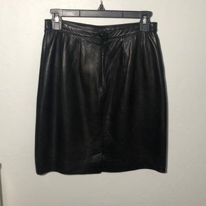 Black mini skirt